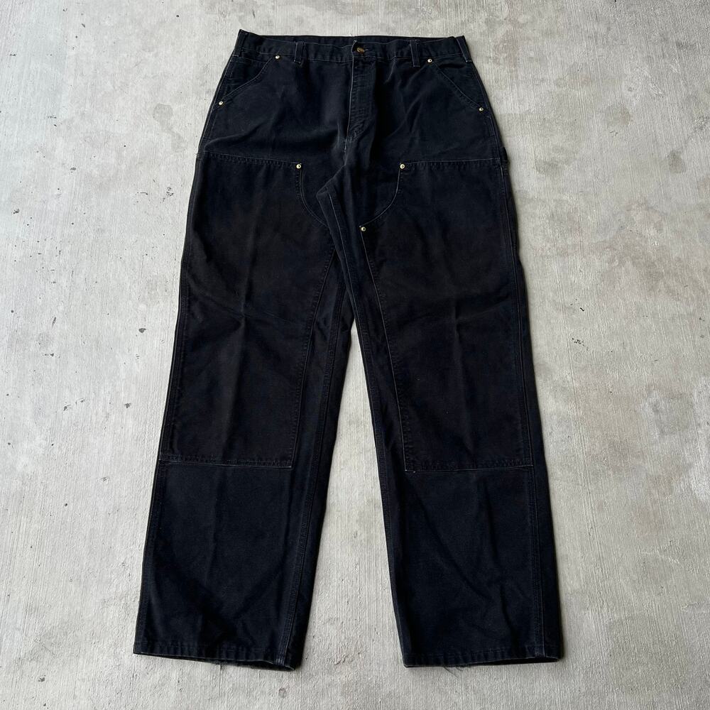 Carhartt black double knee work wear carpenter pants